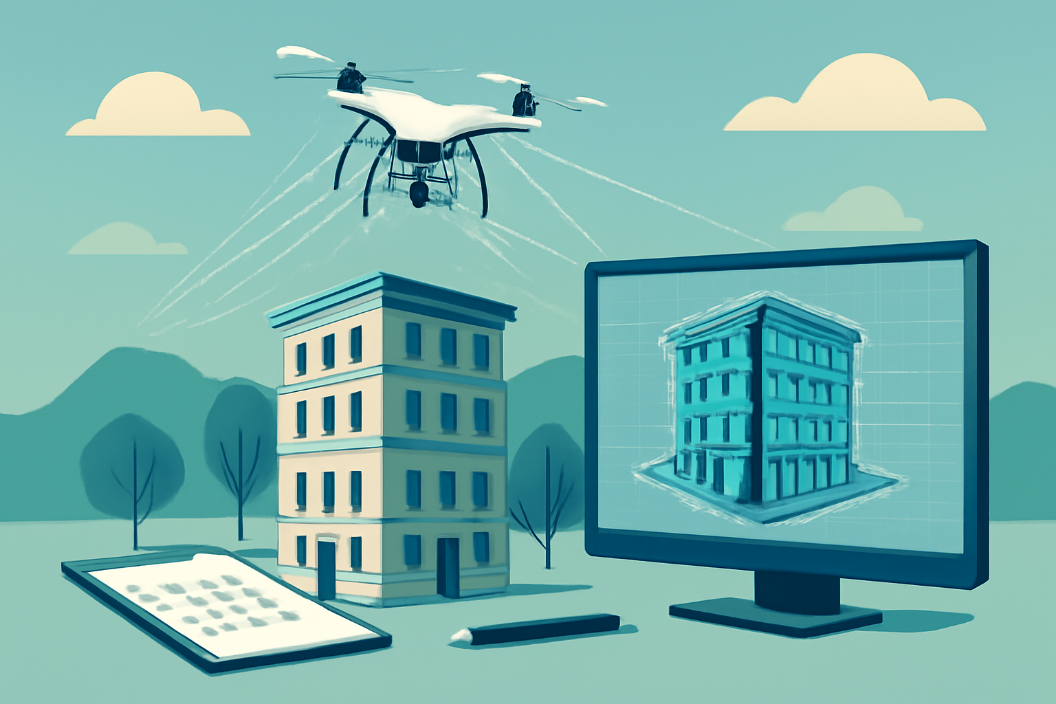 Современные методы фотограмметрии с дронами для точного 3D-моделирования зданий
